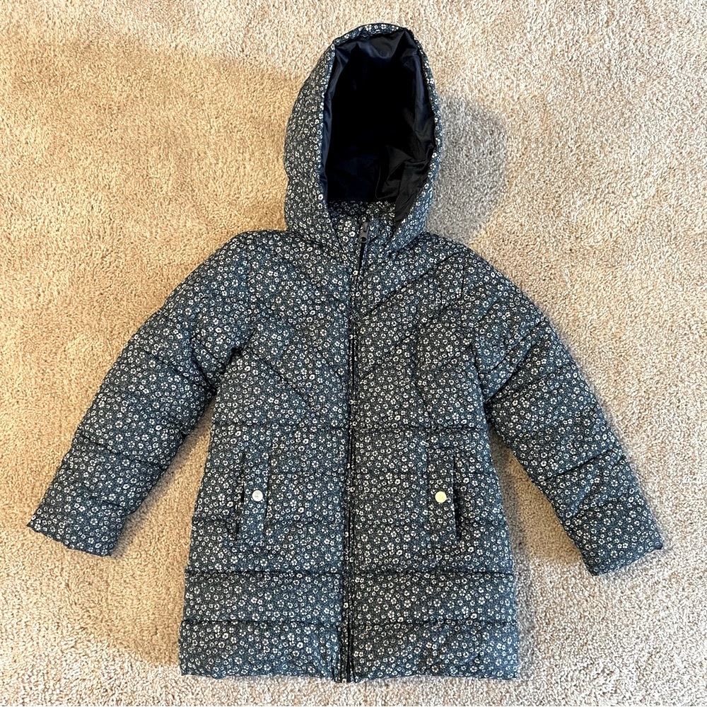 Floral Hooded Puffer Jacket